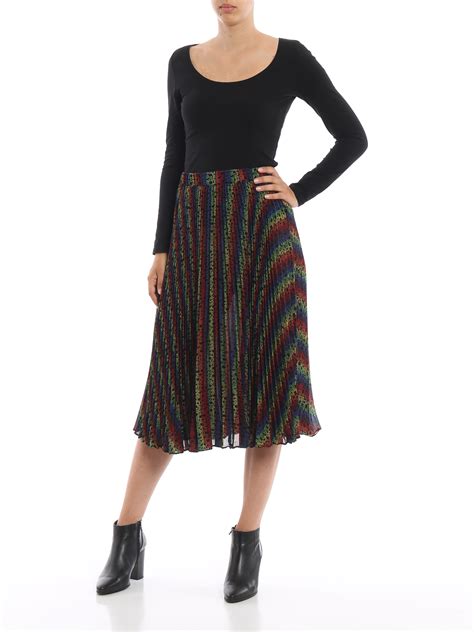 michael kors rainbow skirt pleated|Michael Michael Kors Pleated Midi Skirt .